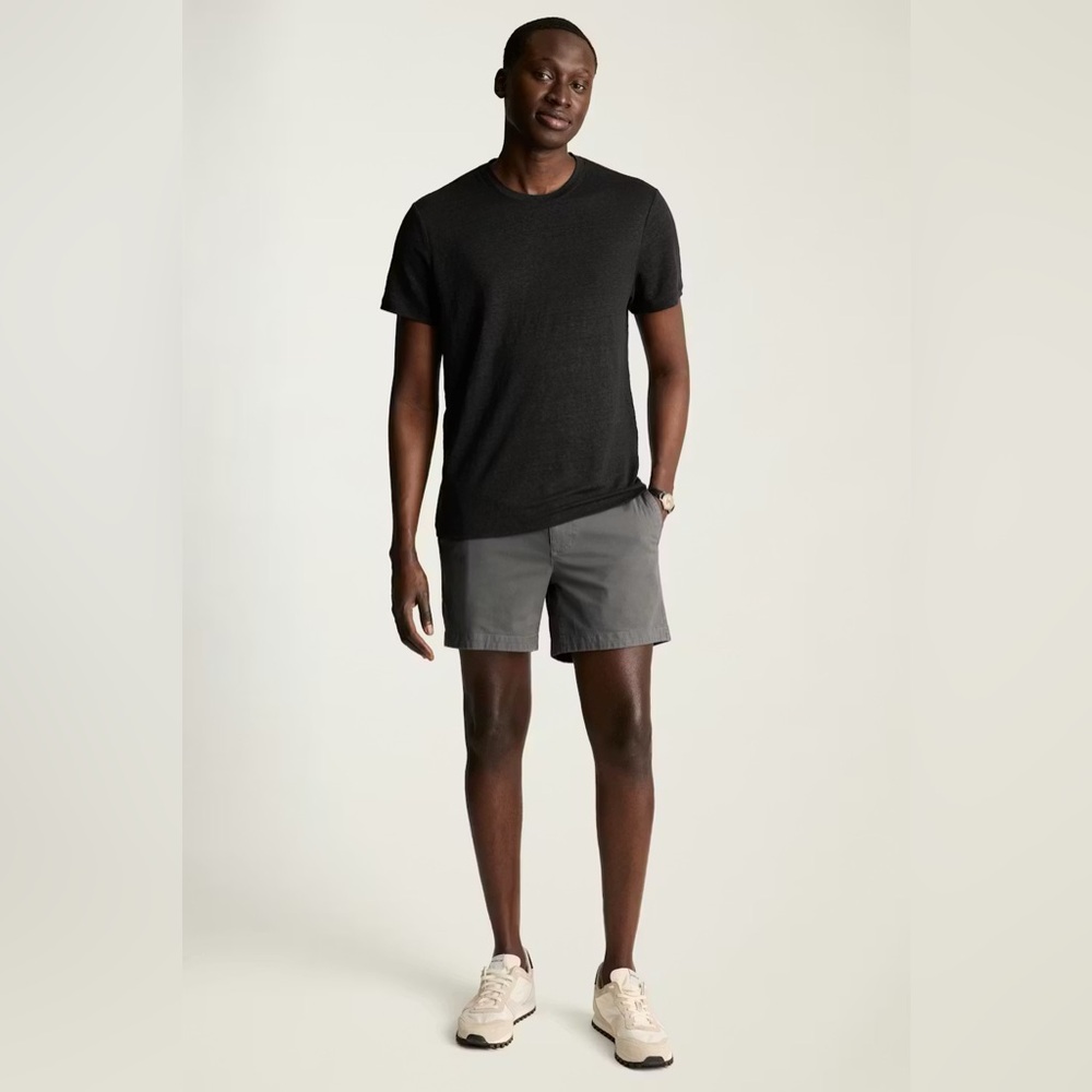 Bonobos Men's 7" Inseam Slim Fit Chino Shorts Flat Front Stretch Gray Size 38